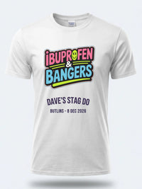 Personalised 90s Reloaded Big Weekender Tee — white tee, front view