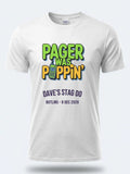 Personalised 90s Reloaded Big Weekender Tee — white tee, front view