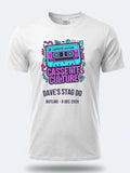 Personalised 90s Reloaded Big Weekender Tee — white tee, front view