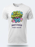 Personalised 90s Reloaded Big Weekender Tee — white tee, front view