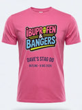 Personalised 90s Reloaded Big Weekender Tee — pink tee, front view