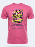 Personalised 90s Reloaded Big Weekender Tee — pink tee, front view