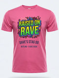 Personalised 90s Reloaded Big Weekender Tee — pink tee, front view