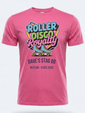 Personalised 90s Reloaded Big Weekender Tee — pink tee, front view
