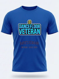 Personalised 90s Reloaded Big Weekender Tee — royal blue tee, front view