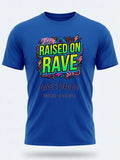 Personalised 90s Reloaded Big Weekender Tee — royal blue tee, front view