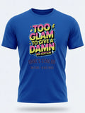 Personalised 90s Reloaded Big Weekender Tee — royal blue tee, front view