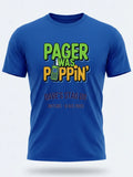 Personalised 90s Reloaded Big Weekender Tee — royal blue tee, front view