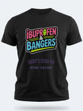 Personalised 90s Reloaded Big Weekender Tee — black tee, front view
