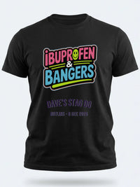 Personalised 90s Reloaded Big Weekender Tee — black tee, front view