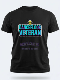 Personalised 90s Reloaded Big Weekender Tee — black tee, front view