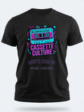 Personalised 90s Reloaded Big Weekender Tee — black tee, front view
