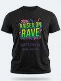 Personalised 90s Reloaded Big Weekender Tee — black tee, front view
