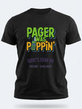 Personalised 90s Reloaded Big Weekender Tee — black tee, front view