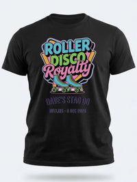 Personalised 90s Reloaded Big Weekender Tee — black tee, front view