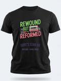 Personalised 90s Reloaded Big Weekender Tee — black tee, front view