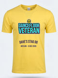Personalised 90s Reloaded Big Weekender Tee — daisy yellow tee, front view