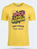 Personalised 90s Reloaded Big Weekender Tee — daisy yellow tee, front view
