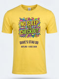 Personalised 90s Reloaded Big Weekender Tee | No Sleep Til Checkout Event Shirt Dress Loud