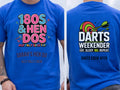 Personalised Darts Weekender Tee | Ally Pally 180s and Hen Dos | Shirt Dress Loud