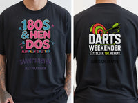 Personalised Darts Weekender Tee | Ally Pally 180s and Hen Dos | Shirt Dress Loud