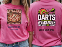 Personalised Darts Weekender Tee | 180 Calories Athlete in Training | Shirt Dress Loud