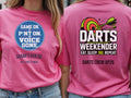 Personalised Darts Weekender Tee | Game on Pint On | Shirt Dress Loud