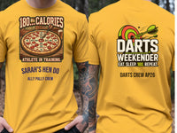 Personalised Darts Weekender Tee | 180 Calories Athlete in Training | Shirt Dress Loud