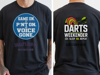 Personalised Darts Weekender Tee | Game on Pint On | Shirt Dress Loud