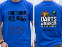 Personalised Darts Weekender Tee | Professional 26 Hitter | Shirt Dress Loud