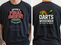 Personalised Darts Weekender Tee | Ally Pally Grooms final checkout | Shirt Dress Loud