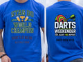 Personalised Darts Weekender Tee | Ally Pally Stag Do World Champion | Shirt Dress Loud