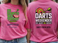 Personalised Darts Weekender Tee | Ally Pally In Darts We Trust | Shirt Dress Loud