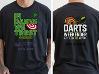 Personalised Darts Weekender Tee | Ally Pally In Darts We Trust | Shirt Dress Loud
