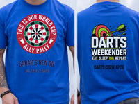 Personalised Darts Weekender Tee | This is our world cup Ally Pally | Shirt Dress Loud