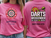Personalised Darts Weekender Tee | This is our world cup Ally Pally | Shirt Dress Loud