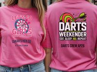 Personalised Darts Weekender Tee | Lets go girls | Shirt Dress Loud