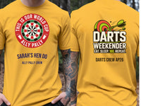 Personalised Darts Weekender Tee | This is our world cup Ally Pally | Shirt Dress Loud
