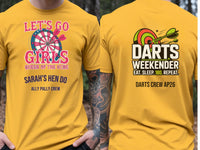 Personalised Darts Weekender Tee | Lets go girls | Shirt Dress Loud