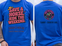 Personalised Country Weekender Unisex Tee | Savea Horse Ride the Weekend | Shirt Dress Loud