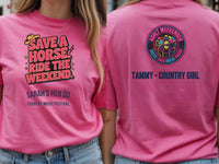 Personalised Country Weekender Unisex Tee | Savea Horse Ride the Weekend | Shirt Dress Loud