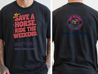 Personalised Country Weekender Unisex Tee | Savea Horse Ride the Weekend | Shirt Dress Loud