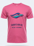 Personalised Don't Tell Mama Big Weekender Tee — pink tee, front view