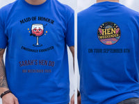 Personalised Weekender Unisex Tee | Maid of Honour Emotionally Exhausted | Hen Shirt Dress Loud