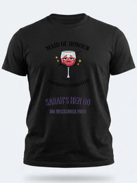 Personalised Weekender Unisex Tee | Maid of Honour Emotionally Exhausted | Hen Shirt Dress Loud