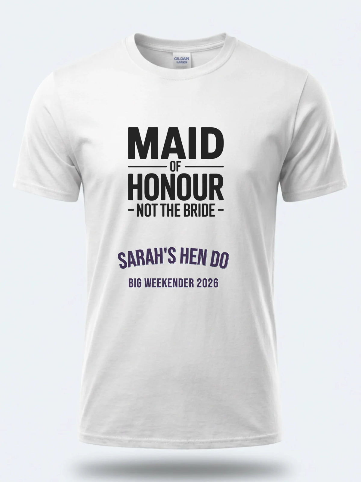 Personalised Weekender Unisex Tee | Maid of Honour Not the Bride | Hen Shirt Dress Loud