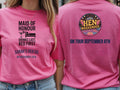 Personalised Weekender Unisex Tee | Maid of Honour Drinks Last Bed First | Hen Shirt Dress Loud