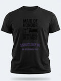 Personalised Weekender Unisex Tee | Maid of Honour Drinks Last Bed First | Hen Shirt Dress Loud