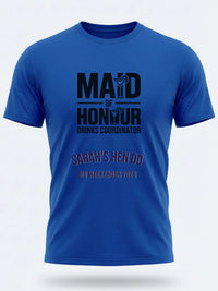 Personalised Weekender Unisex Tee | Maid of Honour Drinks Coordinator | Hen Shirt Dress Loud