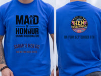 Personalised Weekender Unisex Tee | Maid of Honour Drinks Coordinator | Hen Shirt Dress Loud
